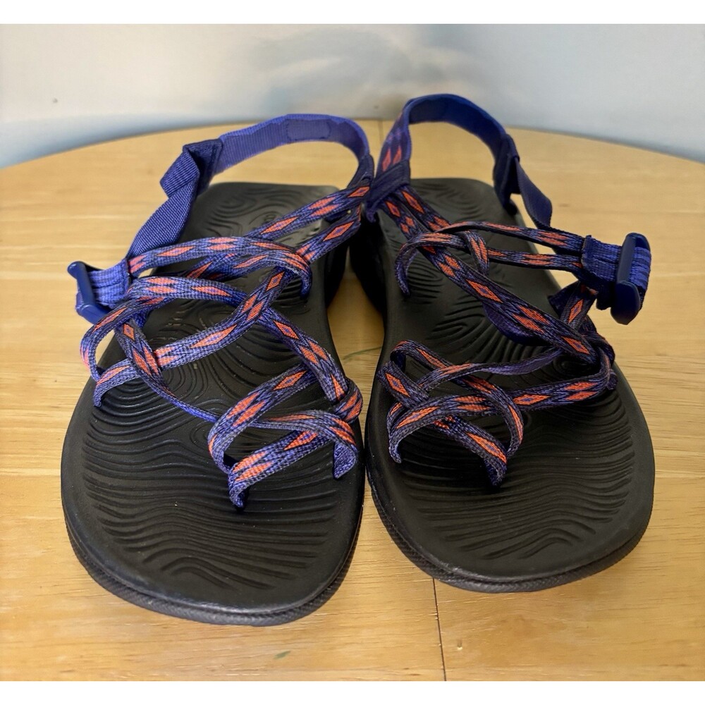 Chaco ZVOLV X2 Womens 9 40 EU Hiking Water Sandal Volcanic Blue Orange EUC - Picture 2 of 9